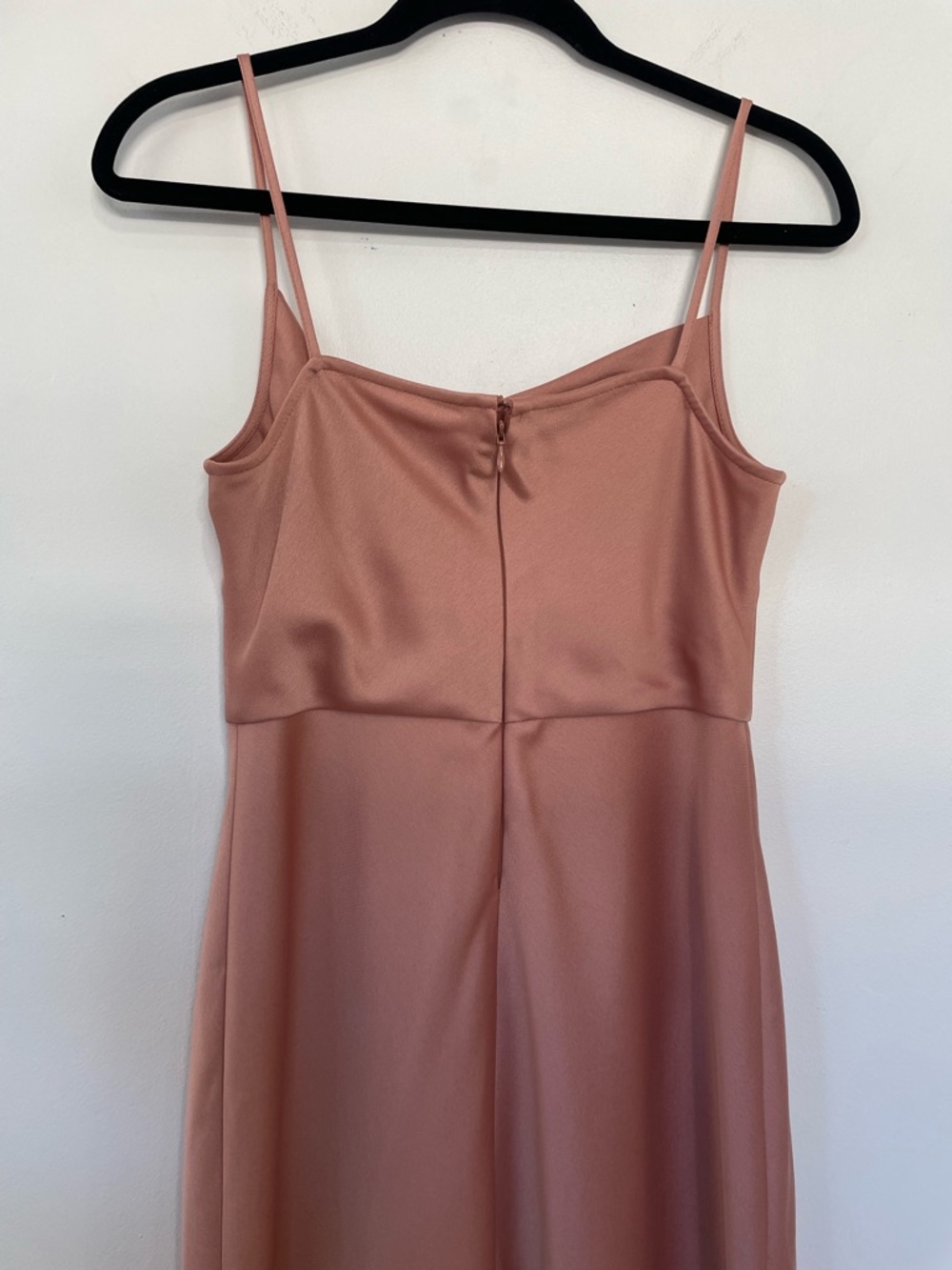 BHLDN Cali Satin Charmeuse Slip Dress Sedona Midi Cowl Neck Wedding Guest Size 4 - Picture 6 of 11